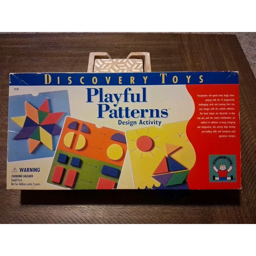 Discovery Toys Playful Patterns Design Activity Set Cards & Shape Pieces